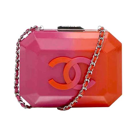 chanel pink and orange clutch|Chanel handbags online.